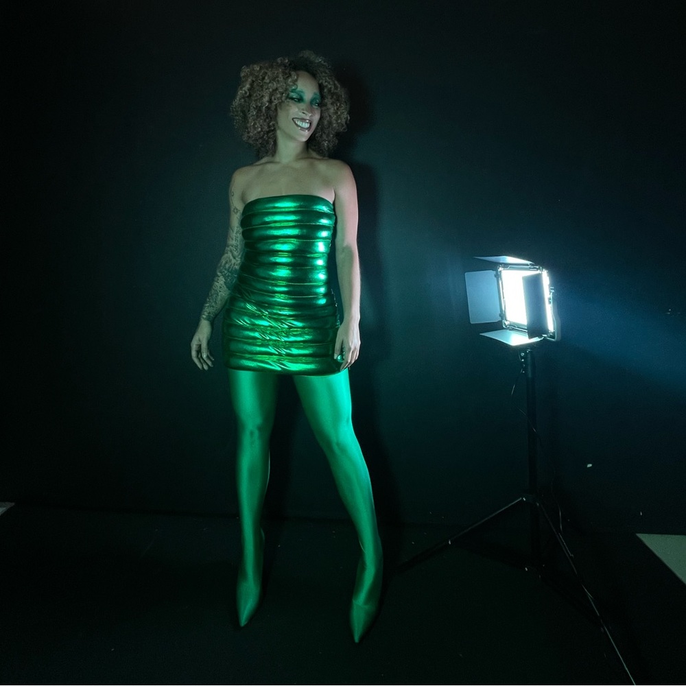 Green Azalea wang star stretch thigh high stiletto boot 💚 - Picture 4 of 4
